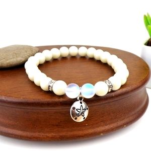 Sand Dollar Charm Stretch Bracelet